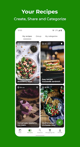 Android application PlanBite screenshort