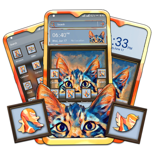 Cat Wall Frame Launcher Theme