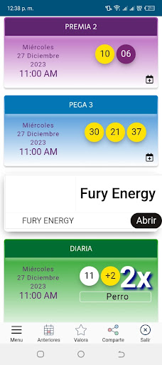Android application Loto Honduras Resultados screenshort