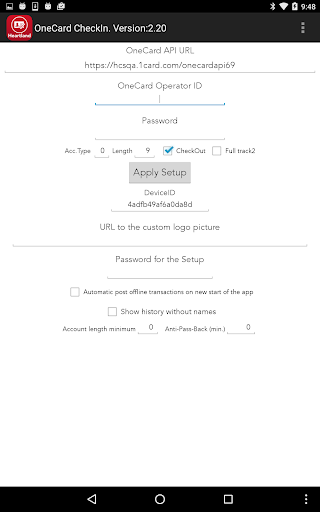OneCard CheckIn Screen 2