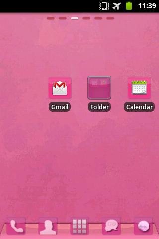 Theme Pink GO Launcher EX Screenshot