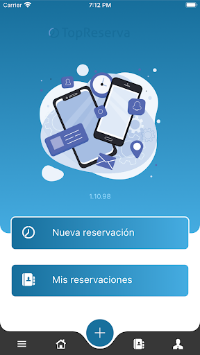 Android application TopReserva para clientes screenshort