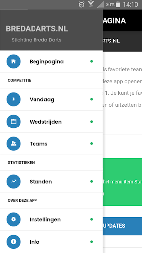 Android application SBD Stichting Breda Darts screenshort