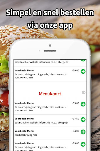 Android application Cafetaria 't Hoekje screenshort