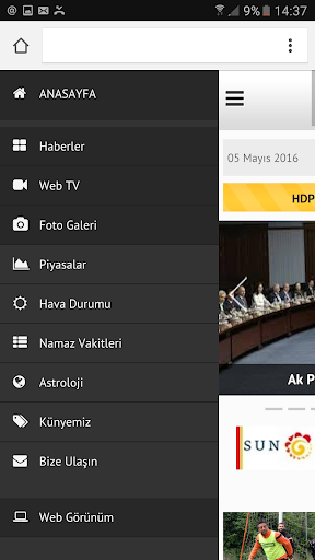 Android application Maksat Maraş screenshort