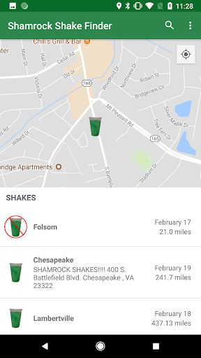 Shamrock Shake Finder Screen 3
