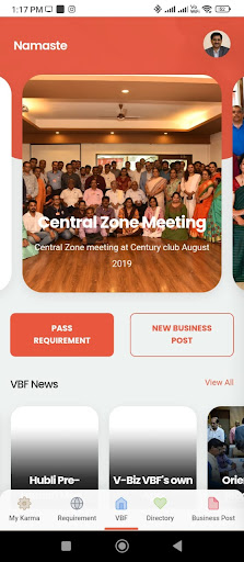 Android application V-Biz screenshort