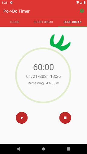 Po->Do Timer：PomoDoro Timer Screen 3