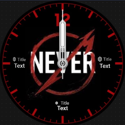 Metallica Never WatchFace logo