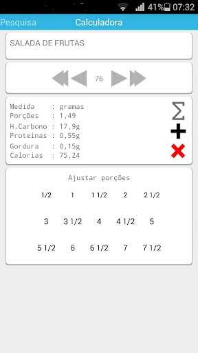 Diabetes Cálculo de Hidratos Screen 3