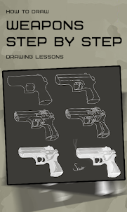 How to draw guns step by step