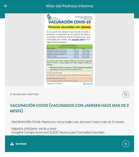 Villar del Pedroso Informa Screen 3