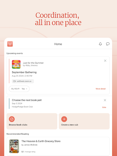 Screenshot of Bookclubs: Book Club Organizer
