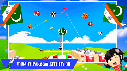 India Vs Pakistan Kite Fly 3D  screenshots 1