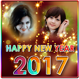New year photo collage 2017 icon