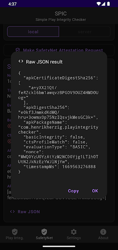 SPIC - Play Integrity Checker Screenshot 2 - AppWisp.com