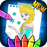 Ice Queen elza & Princess alnna Coloring Book icon