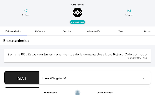 Street Gym Personal Program