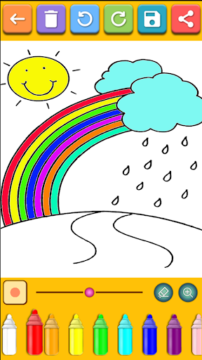 Cute Cloud Coloring Pages Screen 2