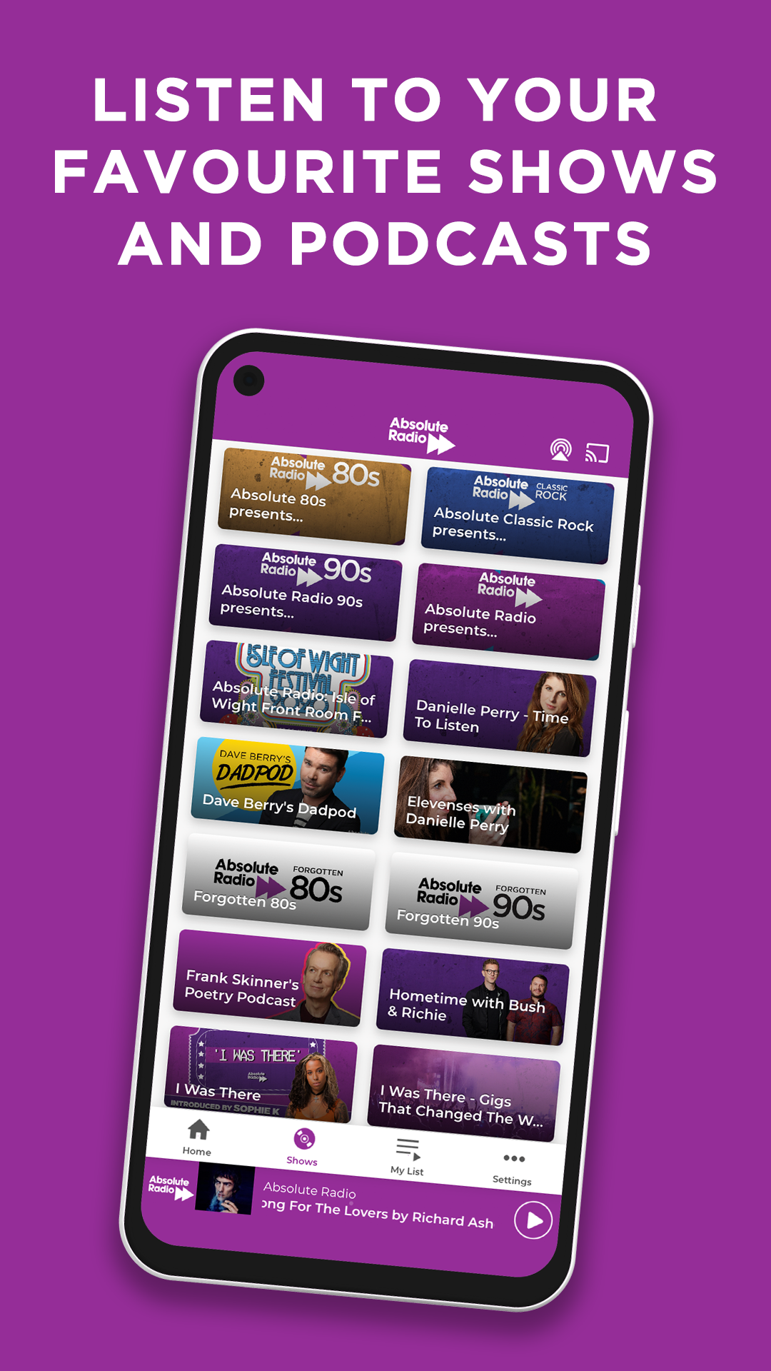 Android application Absolute Radio screenshort