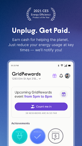 Android application GridRewards: Energy Efficiency screenshort