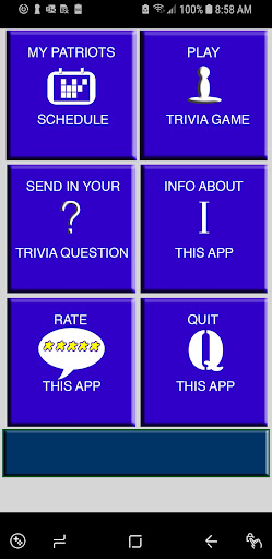 Android application Trivia & Schedule Patriots Fan screenshort