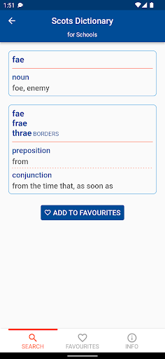 Scots Dictionary for Schools Screen 2