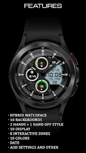 Black CARBON. Hybrid watch