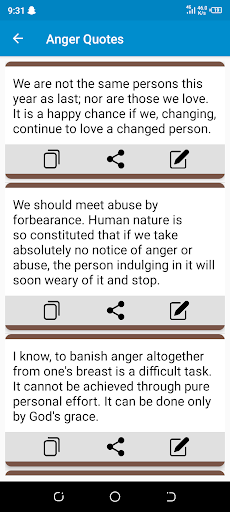 Anger Quotes App Screen 2