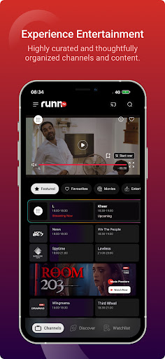 Android application RunnTV - Movies,Short Films,TV screenshort