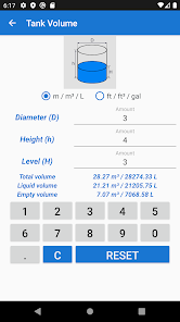 Captura de Pantalla 2 Cálculo del volumen del tanque android