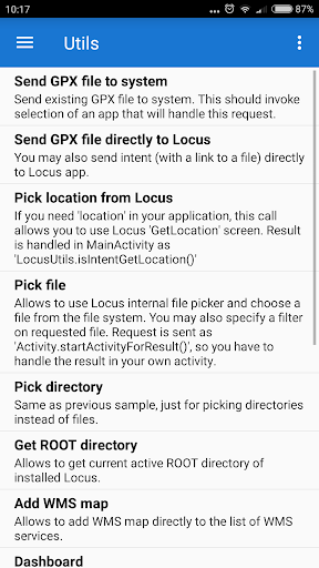 Screenshot of Locus API - Sample Solutions
