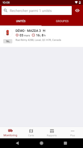 Android application Géolocalisation EasyGo screenshort