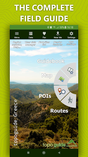 Android application topoguide Greece screenshort