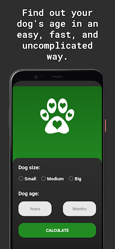 Android application Dog Life Estimator screenshort