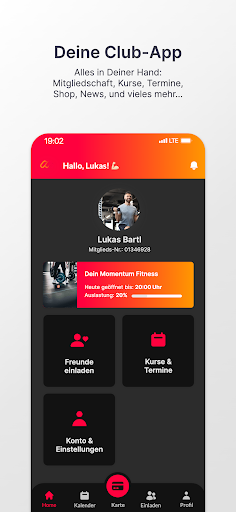 Android application Momentum Fitness Murrhardt screenshort