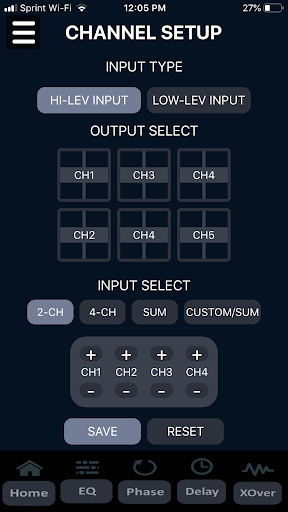 Android application ZAPCO ST-4X/6X/68X DSP screenshort