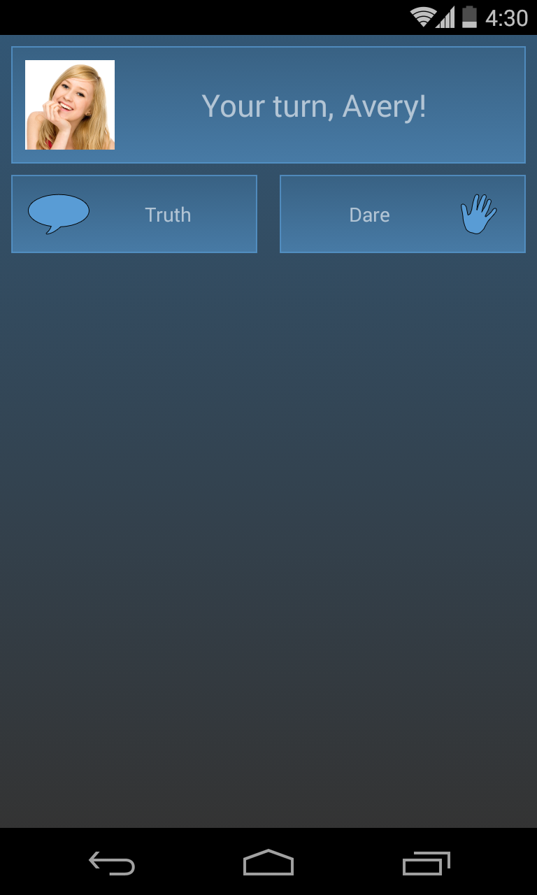 Android application Truth or Dare English screenshort