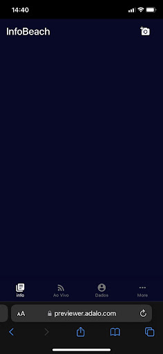 Android application Info Beach screenshort