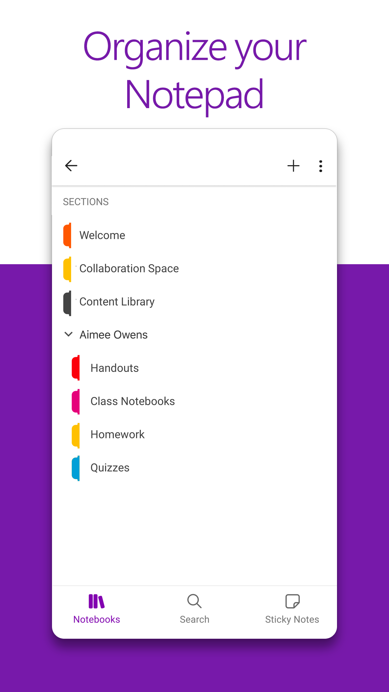 Android application Microsoft OneNote: Save Ideas and Organize Notes screenshort