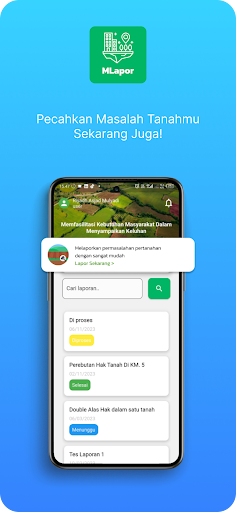 Android application MLapor screenshort