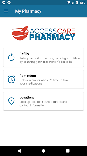 Android application Access Care Pharmacy screenshort