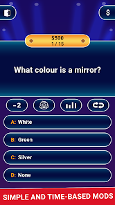 MILLIONAIRE TRIVIA Game Quiz MOD APK 1.6.5.0 (Suggested answer) Android
