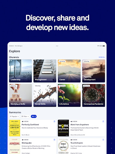 Screenshot of getAbstract: Book Summaries