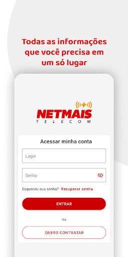 Android application Minha NETMAIS screenshort