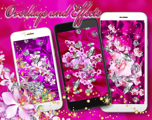 Diamonds and Orchids Live Wallpaper