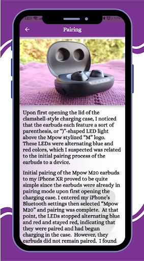 M20 TWS earbuds smart Guide Screen 3