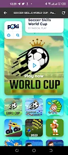 Playing Soccer Skills World Cup on Poki 