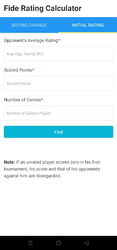 Fide Chess Rating Calculator Screen 3