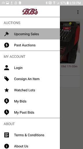 Screenshot of BB's Online Auction